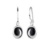Elli Women's Earrings Wave Design with Onyx in 925 Sterling