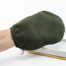 Ecovask Body Wash Mitt Organic Cotton, Olive