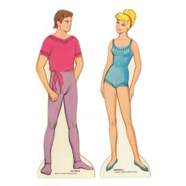 VINTGE 1972 CINDERELLA MAGIC PAPER DOLL LASER REPRODUCTN~Org SZE UNCuT FREE SH