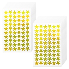 Tehttz 1800Pcs Gold Star Stickers, 30 Sheets Tiny Holographic Foil Stars Stickers for Reward, School Planner, DIY or Decoration, Classroom Teacher Supplies