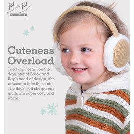 Brook + Bay Ear Muffs For Kids - Winter Kids Ear Muffs for Boys & Girls - Plush Animal Earmuffs - Cozy Ear Warmers for Kids