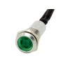 Alpinetech 6mm 1/4" Green 12V LED Metal Indicator Pilot Custom