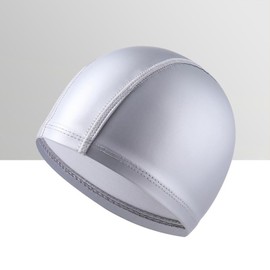 Swimming Cap, Swim Cap, Adult, Men, Women, Swimming Cap, Mesh Swim Cap, For Long Hair, Long Hair, Loose Size (Silver)
