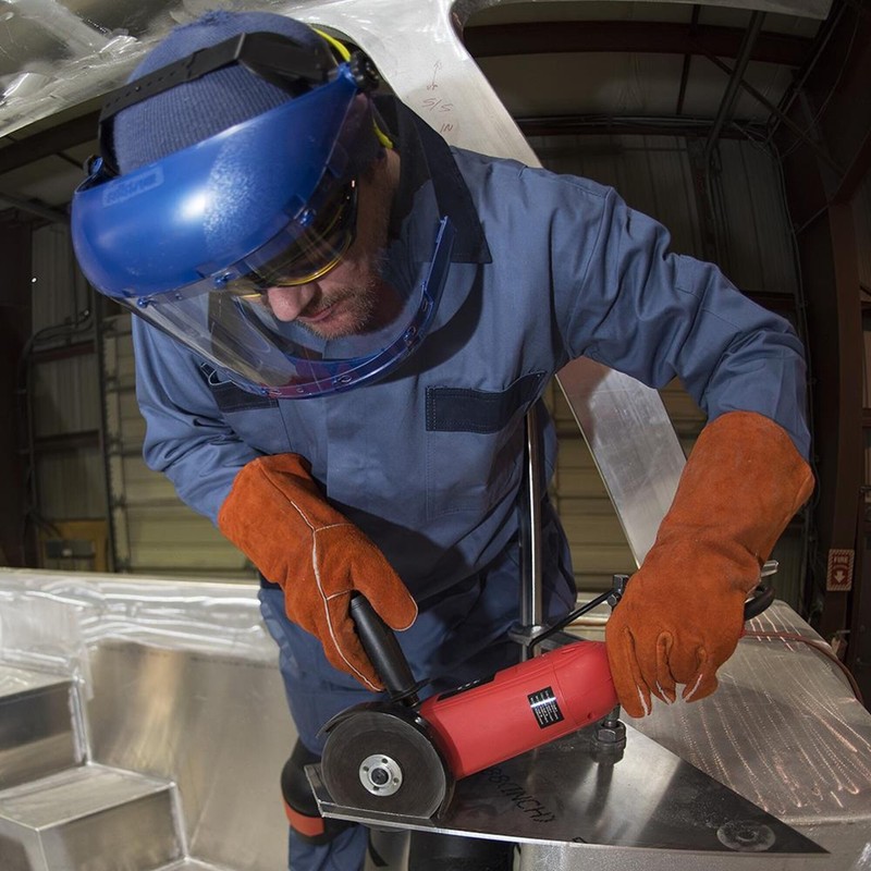 Pioneer Leather Welding Gloves- Light Duty Leather Mitt - Red