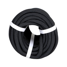 mitoharet 3/8IN x 100FT 3520Lbs Black Braided Polyester Arborist Rigging Rope for Flagpole Halyard Clothesline Camping Sailing Swings