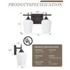 Osimir Oil Rubbed Bronze Bathroom Light Fixture, 2 Lights Bathroom