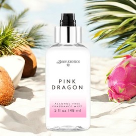 BODY EXOTICS Pink Dragon Alcohol-Free Fragrance Mist 5 Oz 148 mL - a Tempting Blend of Dragon Fruit, Casaba Melon, Ripe Pear & Apple Blossom - with Plant Extracts