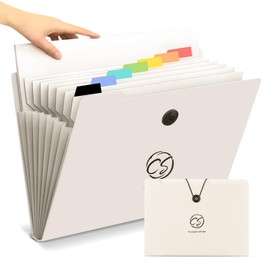 YONGDING A4 Document File, Horizontal Accordion Type, Document Storage Case, Telescopic File, A4 Size, 12 Pockets, Large Capacity, Color Labels, Classification Storage, For Schools, Offices, and