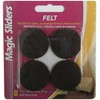 Magic Sliders L P 8PK 1-1/2" BRN Felt Pad