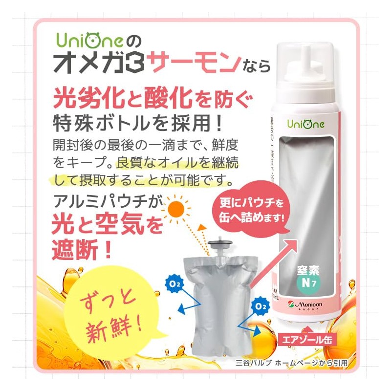 UniOne Omega 3 Salmon Dog Cat Pet Supplement Supplement DHA
