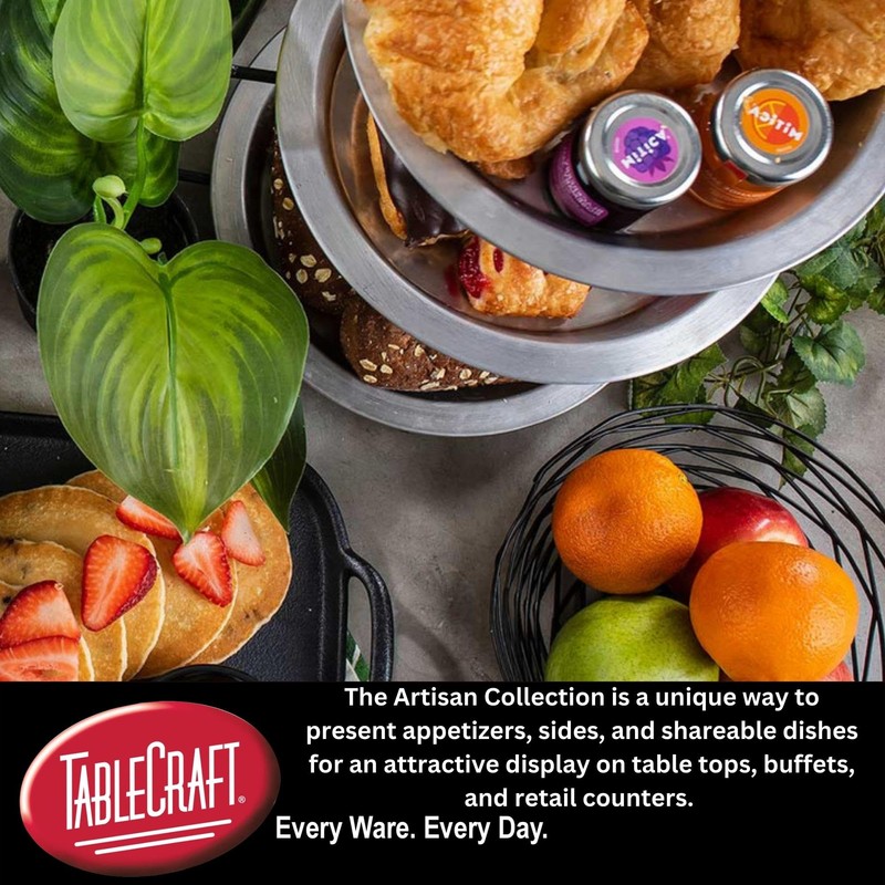 Tablecraft Artisan Oval Baskets Black 9inch - Pack of 6