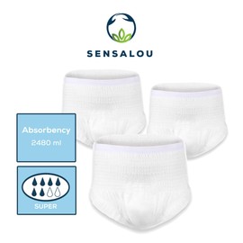Sensalou Inkontinenz Windeln Pants Erwachsene Gr. M L XL Test Proben einzeln für Männer Frauen - Saugstärke Super