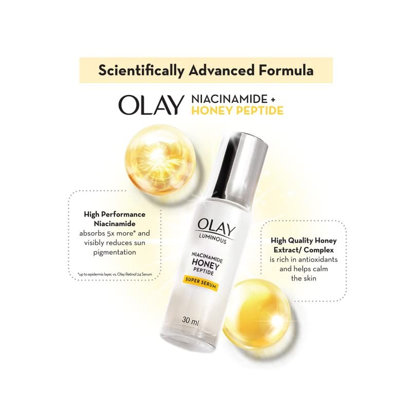 OLAY Luminous Niacinamide Honey Peptide Super Serum, 1.33 ml (Pack