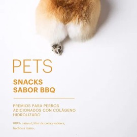 Sesen Pets Snack Colágeno Sabor Bbq, Premios Para Perros