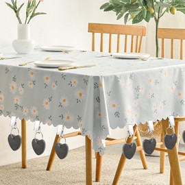 Ldirect Tablecloth Weights, 8 Piece Clips for Outdoor Wedding Party Picnic, Marble (Black)