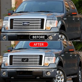 9 Inch American Black Flag Emblem for Ford,Replacement for Ford Emblem,Aluminum Front Grill Rear Tailgate Oval Badge Fit for Ford F150,F250,F350,Edge,Explorer,Ranger(2 Pieces)