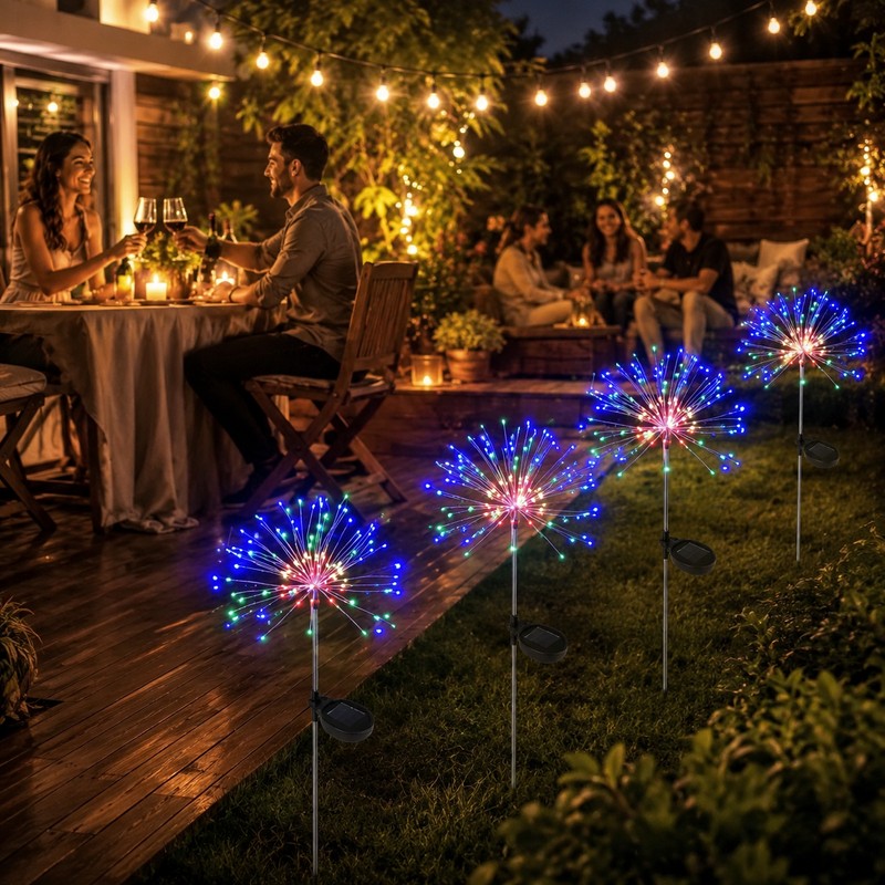 Solar Firework Garden Light for Outdoor Decor – Copper Wire