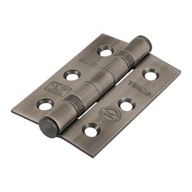 TIMCO Fire Door Hinge for Internal Residential Doors - Ball Bearing Hinge Antique Brass - 76 x 51 x 2.2
