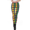 REU GLOBAL Women Mardi Gras Party Costume Stretchy Leggings Tights