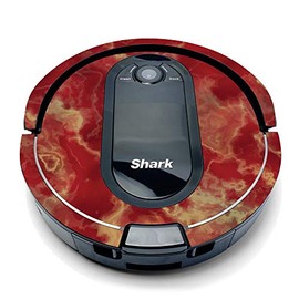 MightySkins Compatible with Shark Iq Robot Top Only Coverage - Crimson Marble | Protective, Durable, and Unique Vinyl Decal Wrap Cover | Easy to Apply, Remove, and Change Styles | Made in The USA