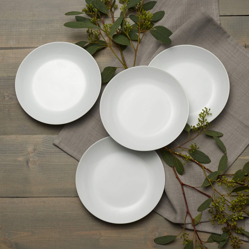 Everyday White Coupe Set of 4 Salad Plates, 7.75 inch