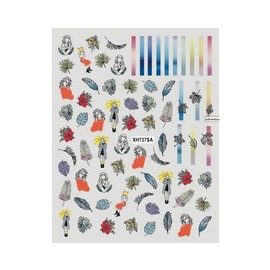 Abstract Contour Line Face Woman Flower Nail Sticker Autumn Leaf Heart Xh737Sa Nail Wraps Stickers Manicure Supplies for Women Nails Full Long Lasting Easy Apply and Remove