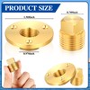 Lounsweer 4 Pieces Brass Boat Drain Plug Kit 1/2 Inch