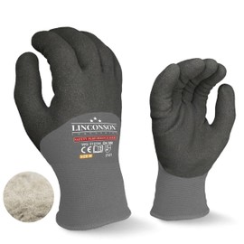 LINCONSON 3 Pack Winter Work Gloves Suitable for Construction Warehousing Mechanics Safety Performance Series (Small, Grey 3 Pack)