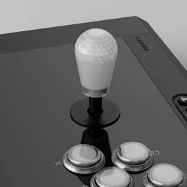 Qanba アケコン 楕円形 ナスレバー トップ ボール クァンバ アーケード ボタン ビデオゲーム カスタム トップボール DIYキット カッコイイ アメリカンタイプ レバートップ アーケード コントローラー (ナスレバー, クリア白 (Clear white))
