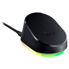 Razer Mouse Dock Pro Wireless Charging Receiver & Magnetic Wireless Charging Dock, Stable Charging Just Place, Equipped with Razer HyperPolling 4KHz Walkie Talkies, 8 Razer Chroma RGB Lighting Zones,