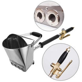 Beduan 4 Jet Pneumatic Cement Stucco Sprayer Gun Plaster Mortar Automatic Air Panting Tool for Wall with Cover