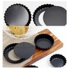 CAASFOOY Nonstick Mini Tart Pan,4 Inch Carbon Steel Non Stick