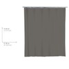 WENKO 22486100 Shower curtain Mouse Grey - waterproof, easy to
