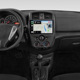 Car Stereo Fit for Nissan Versa Sedan 2015-2019 [2+32G] Wireless Carplay Android Auto Android 13 10 inch Touch Screen Car Radio Receiver WiFi GPS Navigation FM SWC Bluetooth AHD Camera Mic