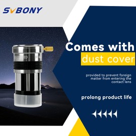 Svbony SV137 Barlow Lens 2X, 1.25 Inch Metal Barlow FMC Achromatic Telescope Accessories with Brass Press Ring for Astronomical Observation