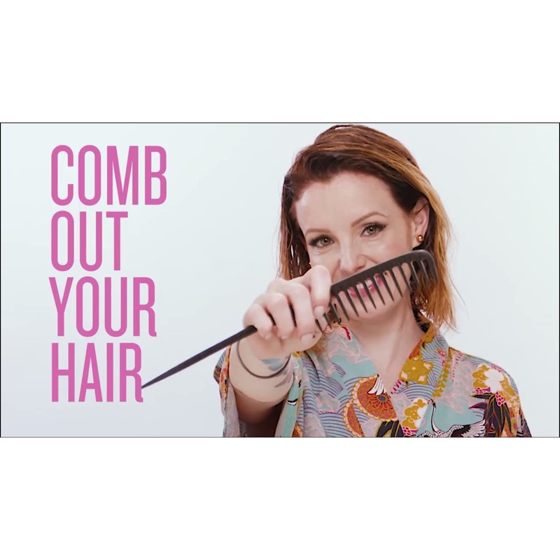Carbon Wide Tooth Rake Comb with Tail Child-Friendly Detangler, Natural