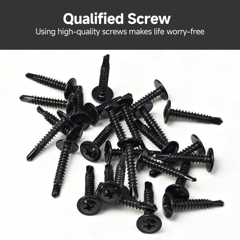 Mywish 185 Pieces #8 Self Tapping Screws Assortment Kit for