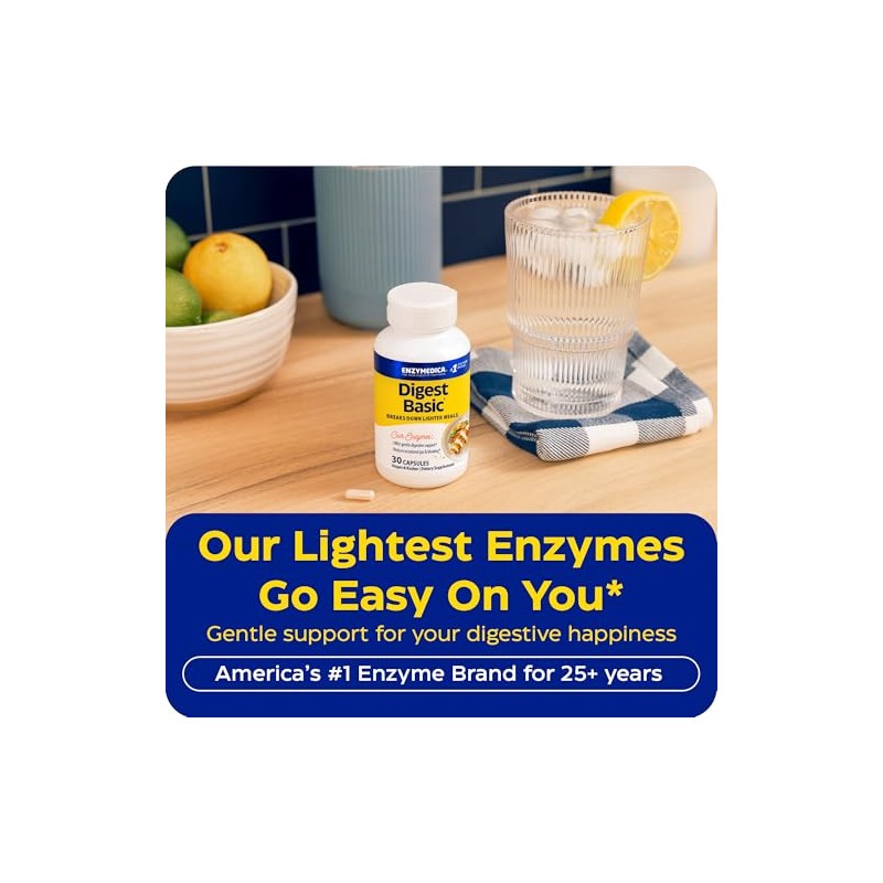 Enzymedica | Digest Basic, 30 Cápsulas