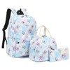 Fuyicat Marble Butterfly School Backpack Set for Girls, 3-in-1 Kids