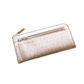 Liberte 0350800 Slim L-Shaped Zipper Long Wallet, gold (23)