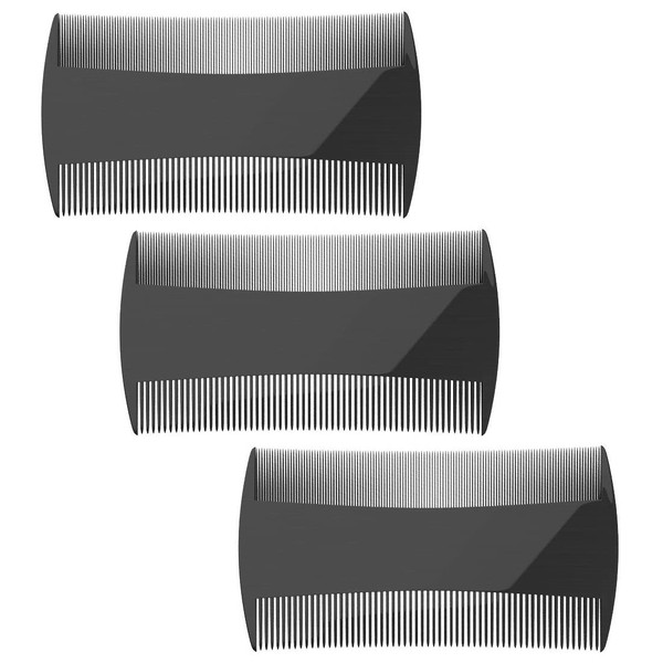 SCJJZ Men's Hair Cutting Comb, Hairdressing Comb, Double-Sided Comb Fine Toothbeard (Pack of 3)
