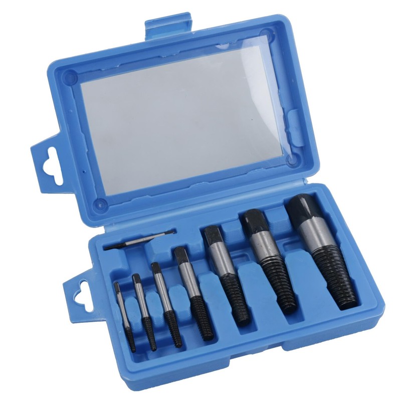 Stud/Bolt/Screw Extractor Remover Set for Rusted, Rounded, Seized Bolt TE111