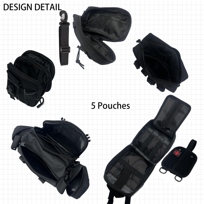 MEAUTELE 6 Pack Tactical Molle Automotive Seat Back Organizer Tactical
