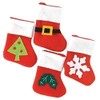 Robelli Pack of 4 Mini Christmas Felt Stockings (1)