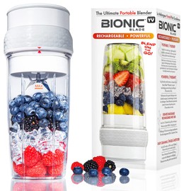 Bionic Blade Deluxe Personal-Sized Blender 26.5 oz., BPA-Free, Cordless, 1,800 mAh Rechargeable, 18,000 RPM, Portable Blender for Shakes and Smoothies Mini Blender Portable 8.6" Tall