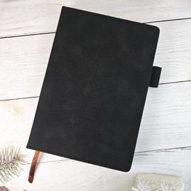 A5 Ruled Notebook Journal - Hardcover Executive Notebooks with Premium Thick Paper, Tree of Life Design, 8.3"×5.7",360 Page, Perfect for Office Home School Business Writing & Note Taking (Black)