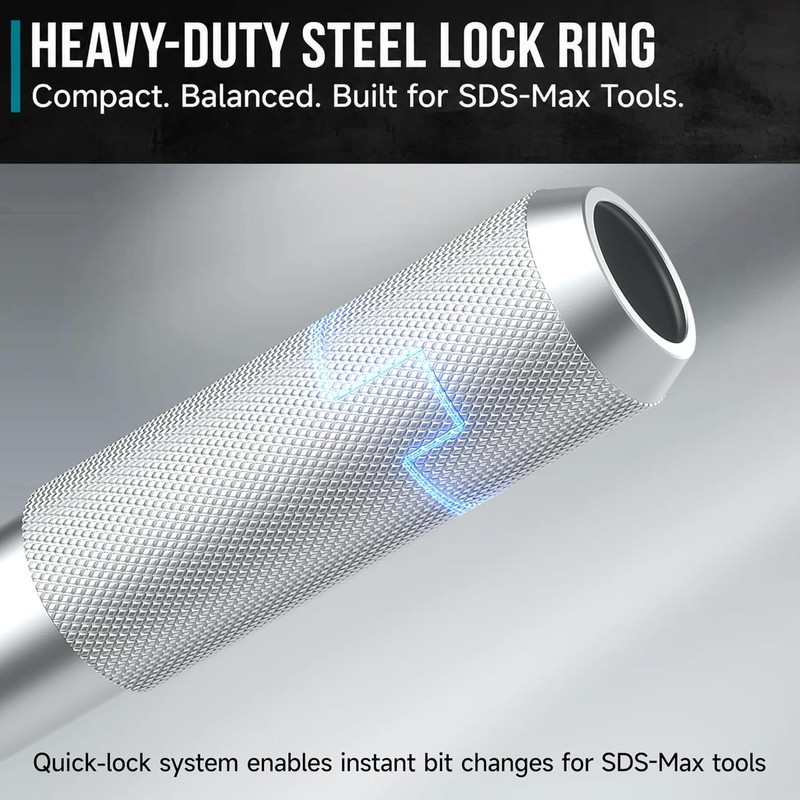 SDS Plus to SDS Max Adapter, Heavy Duty Alloy Steel