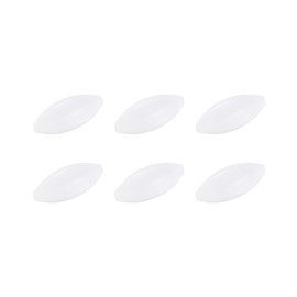 MECCANIXITY Magnetic Stirrer Mixer Stir Bar Rod 35mm(1.38") x15mm Olive Shape PTFE Coating Magnet White for Laboratory 6Pcs