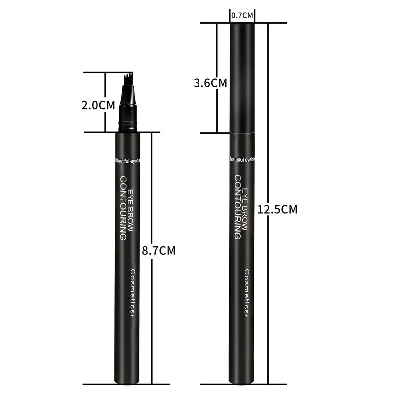 Boobeen Eyebrow Pen Waterproof Liquid Eyebrow Pencil, Microblading Eyebrow Pen