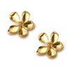 DIAMANTIO Elegant 18k Gold-Plated Floral Stud Earrings for Women –